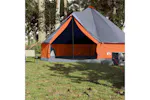 Vidaxl Family Tent Tipi 8-person Grey And Orange Waterproof Vidaxl Family Tent Tipi 8-person Grey And Orange Waterproof