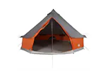 Vidaxl Family Tent Tipi 8-person Grey And Orange Waterproof Vidaxl Family Tent Tipi 8-person Grey And Orange Waterproof