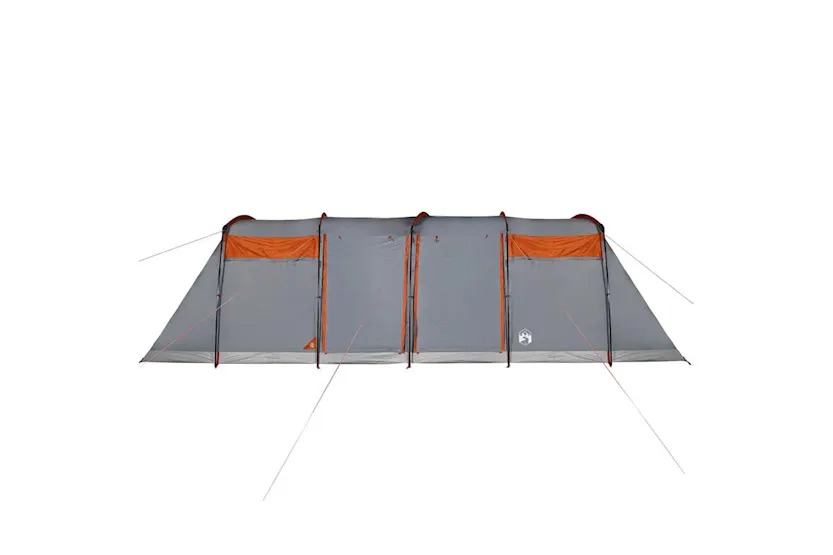 Vidaxl Family Tent Tunnel 10-person Grey And Orange Waterproof Vidaxl Family Tent Tunnel 10-person Grey And Orange Waterproof