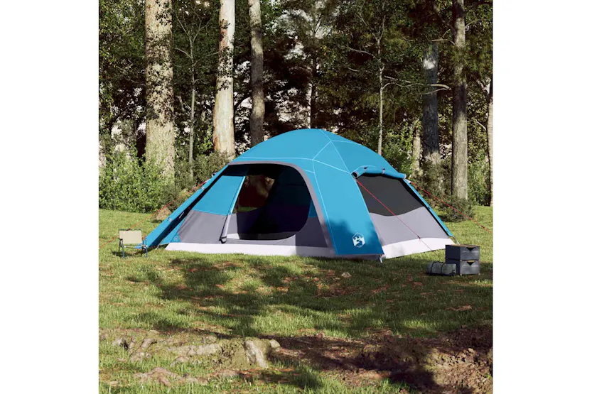 Vidaxl Family Tent Dome 6-person Blue Waterproof Vidaxl Family Tent Dome 6-person Blue Waterproof