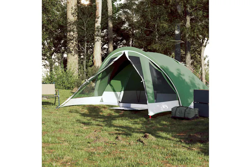Vidaxl Camping Tent Cabin 4-person Green Waterproof Vidaxl Camping Tent Cabin 4-person Green Waterproof