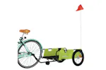 Vidaxl Bike Trailer Green And Black Oxford Fabric And Iron Vidaxl Bike Trailer Green And Black Oxford Fabric And Iron