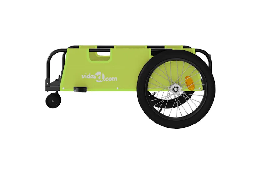 Vidaxl Bike Trailer Green And Black Oxford Fabric And Iron Vidaxl Bike Trailer Green And Black Oxford Fabric And Iron