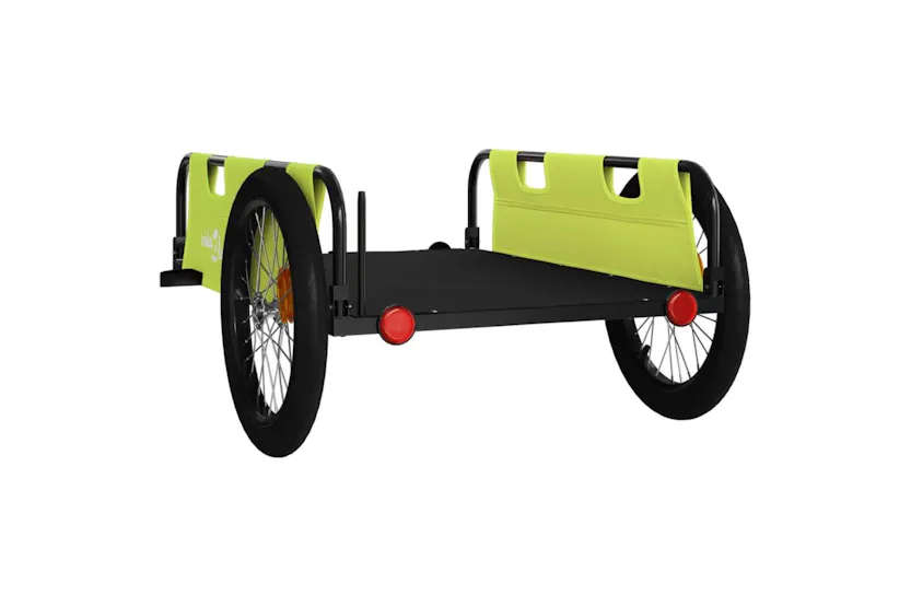 Vidaxl Bike Trailer Green And Black Oxford Fabric And Iron Vidaxl Bike Trailer Green And Black Oxford Fabric And Iron