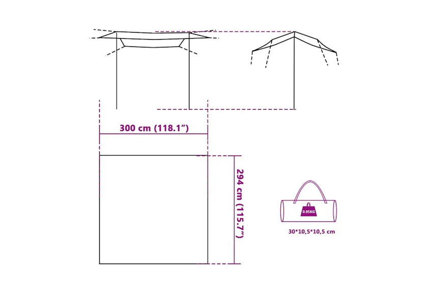 Vidaxl Camping Tarp Green 300x294 Cm Waterproof Vidaxl Camping Tarp Green 300x294 Cm Waterproof