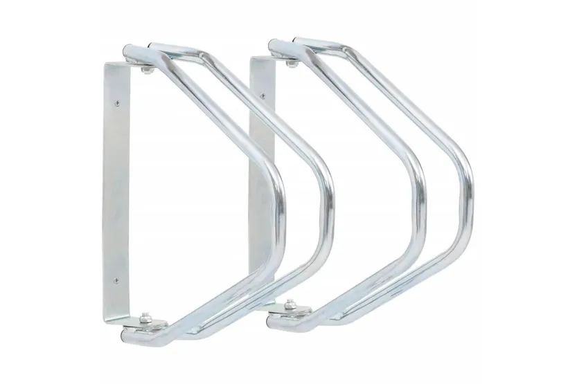 Vidaxl Bicycle Stand Wall Mounted 2 Pcs Galvanised Steel Vidaxl Bicycle Stand Wall Mounted 2 Pcs Galvanised Steel