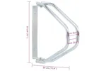 Vidaxl Bicycle Stand Wall Mounted 2 Pcs Galvanised Steel Vidaxl Bicycle Stand Wall Mounted 2 Pcs Galvanised Steel