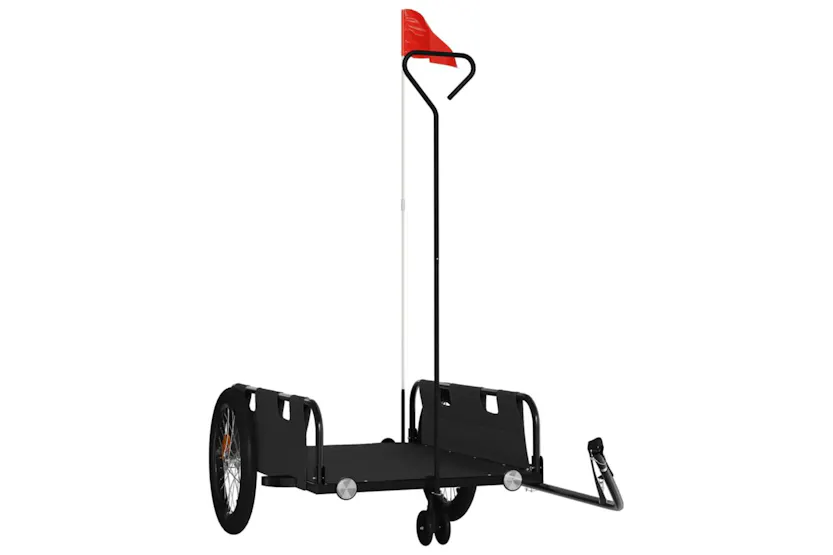 Vidaxl Bike Trailer Black Oxford Fabric And Iron Vidaxl Bike Trailer Black Oxford Fabric And Iron