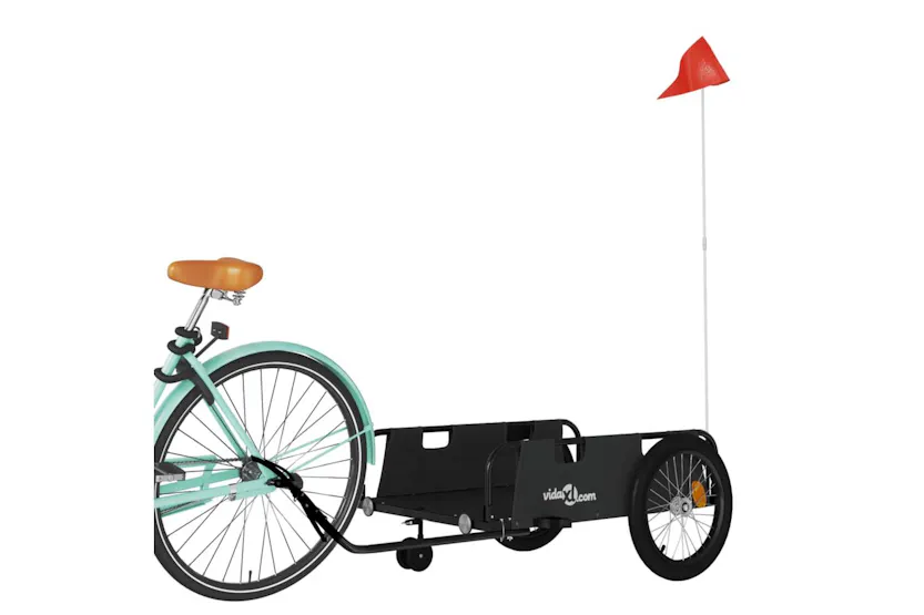 Vidaxl Bike Trailer Black Oxford Fabric And Iron Vidaxl Bike Trailer Black Oxford Fabric And Iron