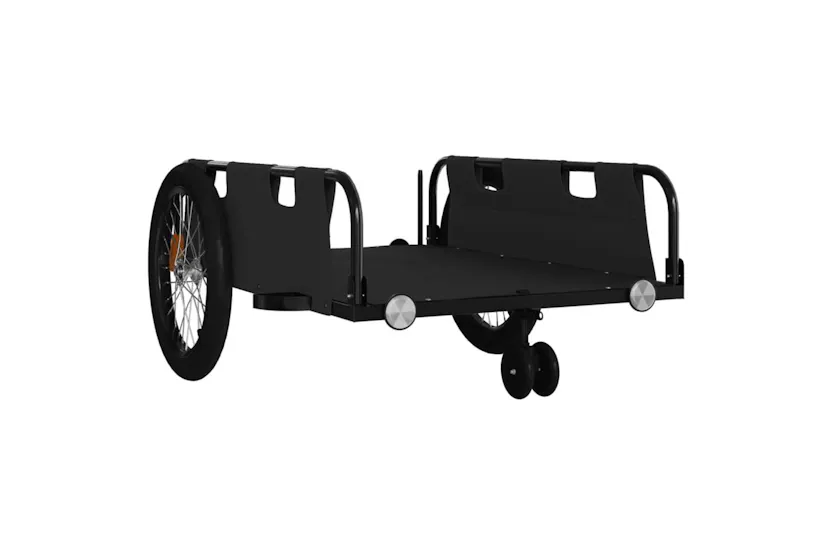 Vidaxl Bike Trailer Black Oxford Fabric And Iron Vidaxl Bike Trailer Black Oxford Fabric And Iron