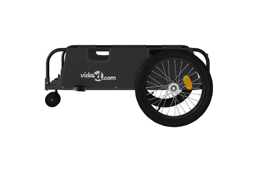 Vidaxl Bike Trailer Black Oxford Fabric And Iron Vidaxl Bike Trailer Black Oxford Fabric And Iron