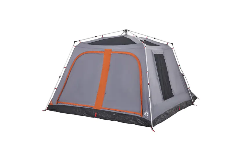 Vidaxl Family Tent With Porch 9-person Grey And Orange Quick Release Vidaxl Family Tent With Porch 9-person Grey And Orange Quick Release