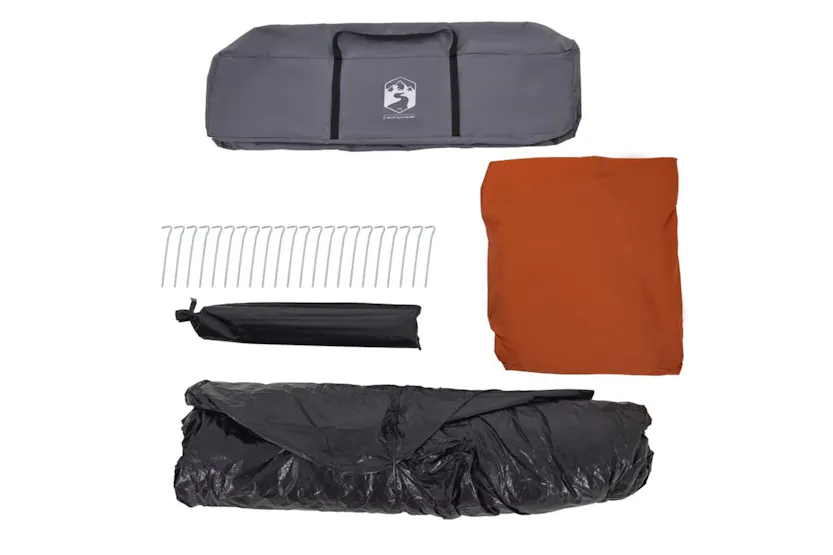 Vidaxl Family Tent With Porch 9-person Grey And Orange Quick Release Vidaxl Family Tent With Porch 9-person Grey And Orange Quick Release