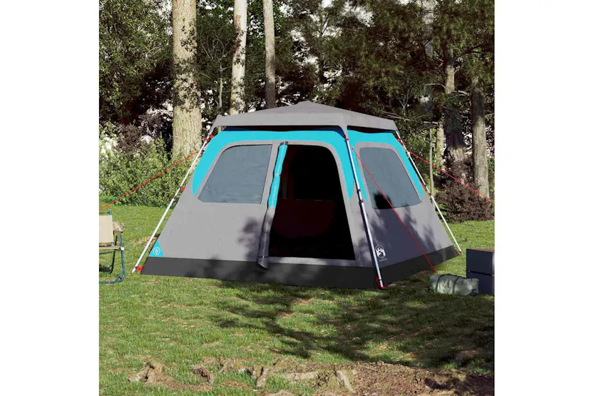 Vidaxl Family Tent Dome 6-person Blue Quick Release Vidaxl Family Tent Dome 6-person Blue Quick Release