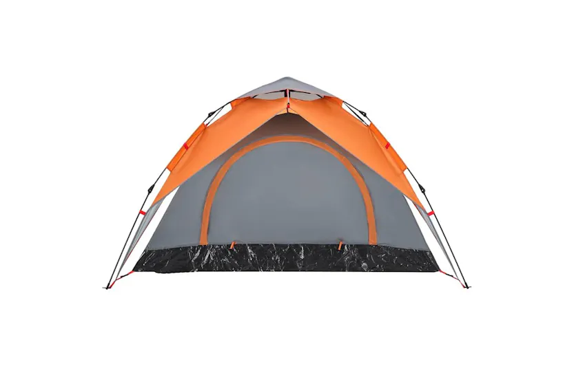 Vidaxl Camping Tent Dome 3-person Grey And Orange Quick Release Vidaxl Camping Tent Dome 3-person Grey And Orange Quick Release