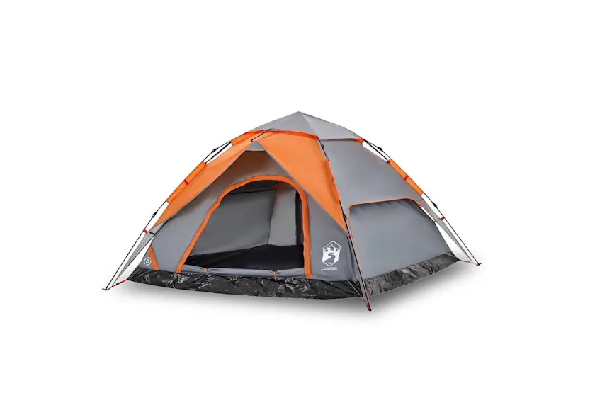 Vidaxl Camping Tent Dome 5-person Grey And Orange Quick Release Vidaxl Camping Tent Dome 5-person Grey And Orange Quick Release
