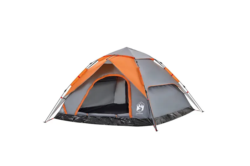 Vidaxl Camping Tent Dome 5-person Grey And Orange Quick Release Vidaxl Camping Tent Dome 5-person Grey And Orange Quick Release