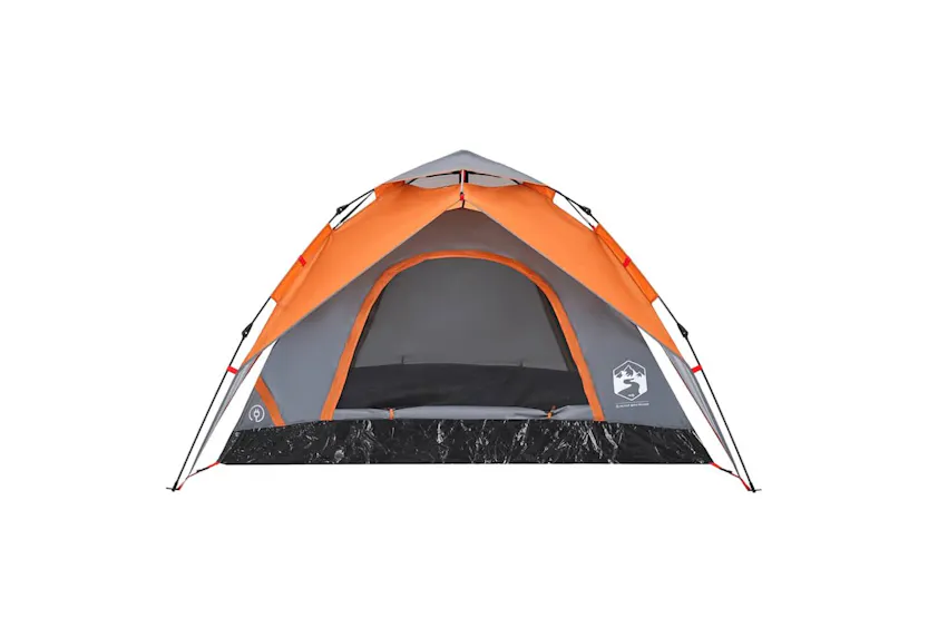 Vidaxl Camping Tent Dome 5-person Grey And Orange Quick Release Vidaxl Camping Tent Dome 5-person Grey And Orange Quick Release