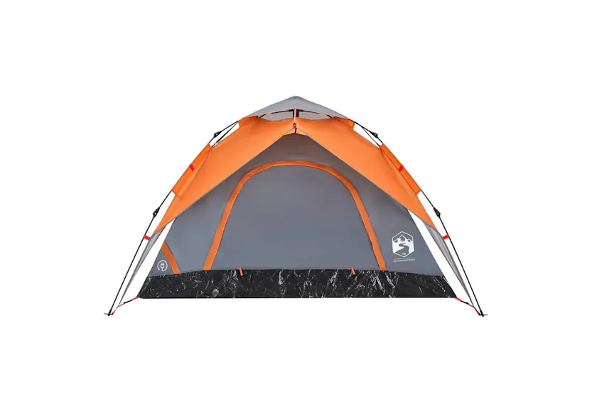 Vidaxl Camping Tent Dome 5-person Grey And Orange Quick Release Vidaxl Camping Tent Dome 5-person Grey And Orange Quick Release