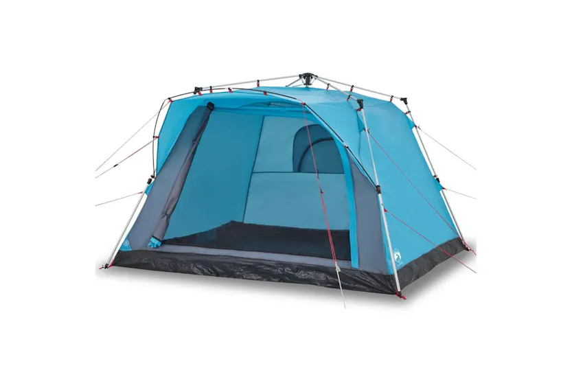 Vidaxl Camping Tent Cabin 4-person Blue Quick Release Vidaxl Camping Tent Cabin 4-person Blue Quick Release