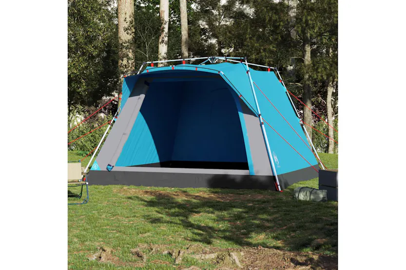 Vidaxl Camping Tent Cabin 4-person Blue Quick Release Vidaxl Camping Tent Cabin 4-person Blue Quick Release