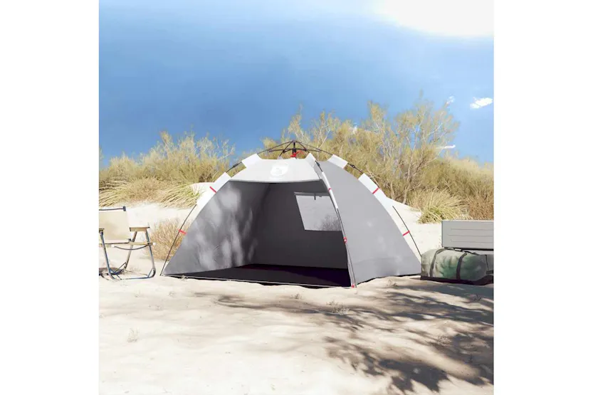 Vidaxl Beach Tent 2-person Grey Quick Release Waterproof Vidaxl Beach Tent 2-person Grey Quick Release Waterproof