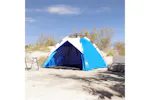 Vidaxl Beach Tent 3-person Azure Blue Quick Release Waterproof Vidaxl Beach Tent 3-person Azure Blue Quick Release Waterproof