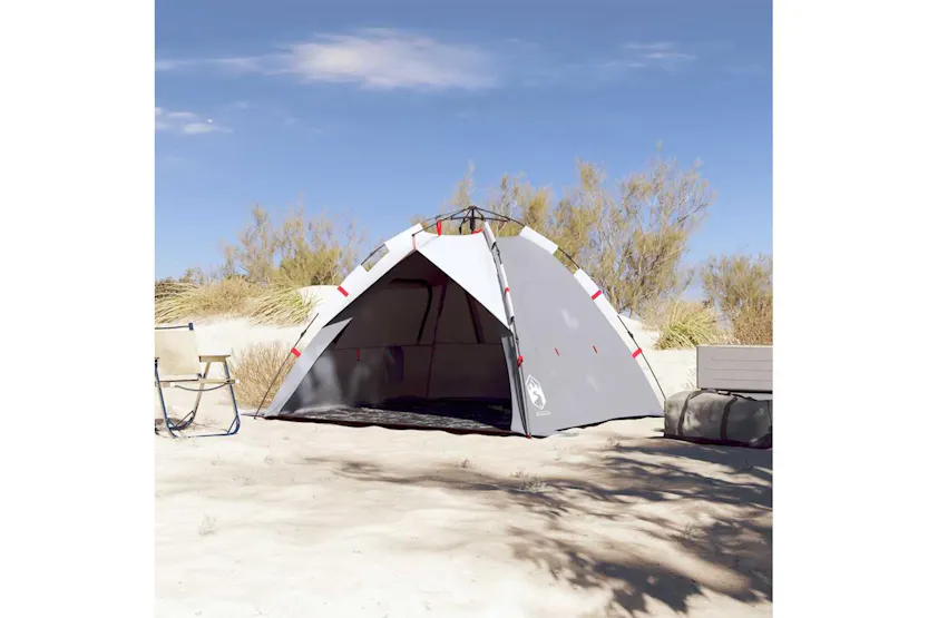 Vidaxl Beach Tent 3-person Grey Quick Release Waterproof Vidaxl Beach Tent 3-person Grey Quick Release Waterproof