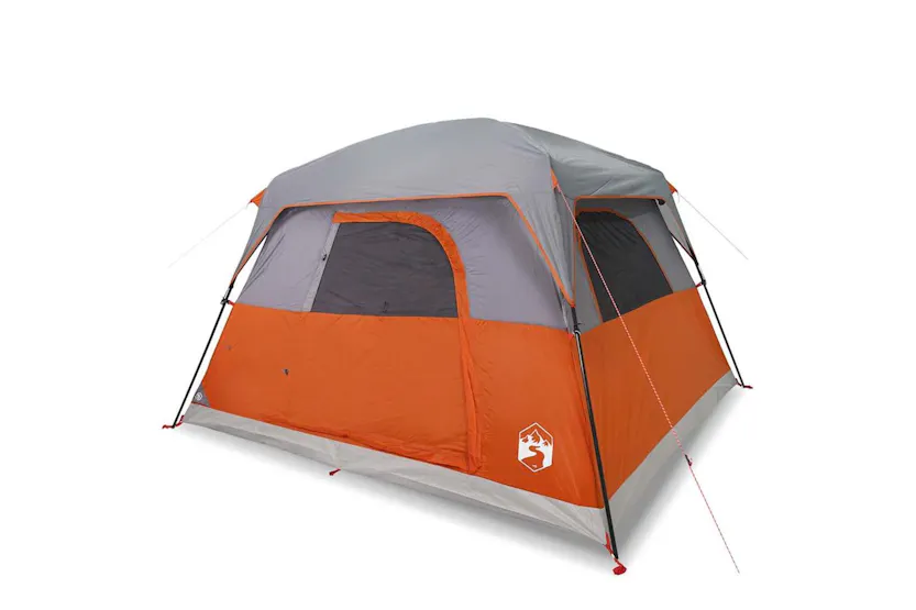 Vidaxl Camping Tent Cabin 4-person Orange Waterproof Vidaxl Camping Tent Cabin 4-person Orange Waterproof