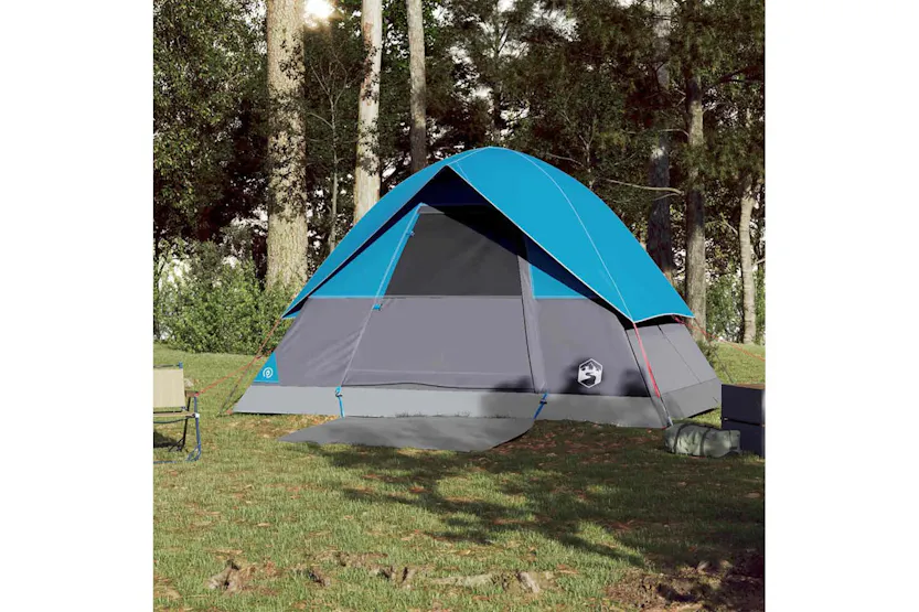 Vidaxl Camping Tent Dome 3-person Blue Waterproof Vidaxl Camping Tent Dome 3-person Blue Waterproof