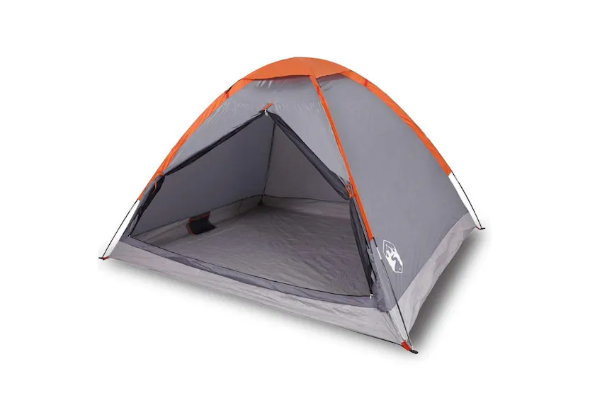 Vidaxl Camping Tent Dome 4-person Grey And Orange Waterproof Vidaxl Camping Tent Dome 4-person Grey And Orange Waterproof