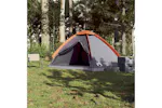 Vidaxl Camping Tent Dome 4-person Grey And Orange Waterproof Vidaxl Camping Tent Dome 4-person Grey And Orange Waterproof