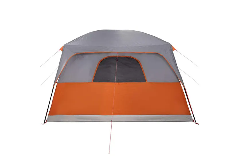 Vidaxl Family Tent With Porch 6-person Grey And Orange Waterproof Vidaxl Family Tent With Porch 6-person Grey And Orange Waterproof