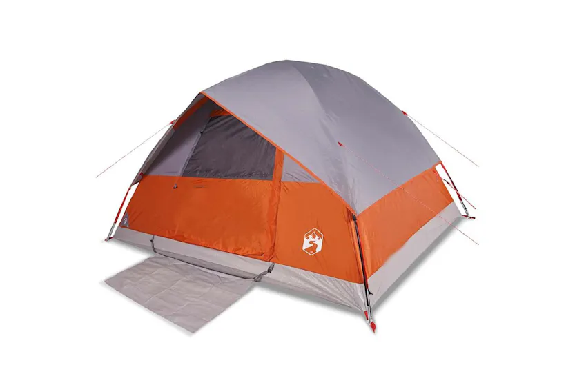 Vidaxl Family Tent Dome 6-person Orange Waterproof Vidaxl Family Tent Dome 6-person Orange Waterproof