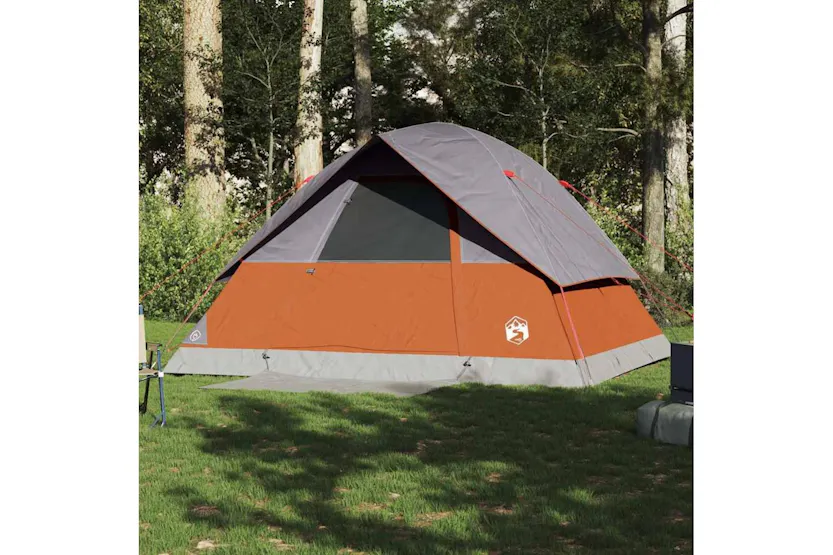 Vidaxl Family Tent Dome 6-person Orange Waterproof Vidaxl Family Tent Dome 6-person Orange Waterproof