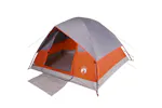 Vidaxl Family Tent Dome 6-person Orange Waterproof Vidaxl Family Tent Dome 6-person Orange Waterproof