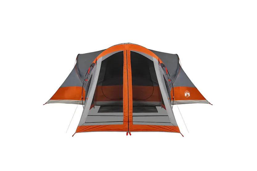 Vidaxl Family Tent Tipi 8-person Grey And Orange Waterproof Vidaxl Family Tent Tipi 8-person Grey And Orange Waterproof