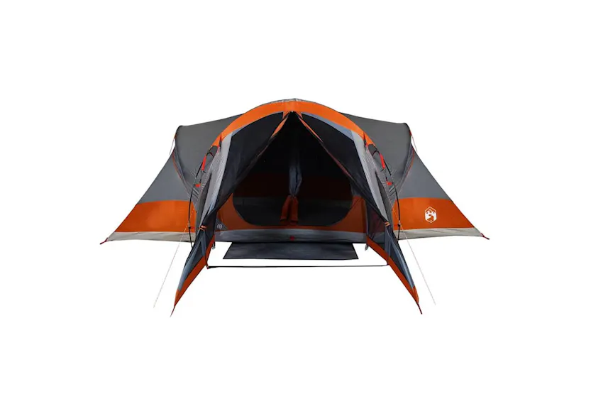 Vidaxl Family Tent Tipi 8-person Grey And Orange Waterproof Vidaxl Family Tent Tipi 8-person Grey And Orange Waterproof