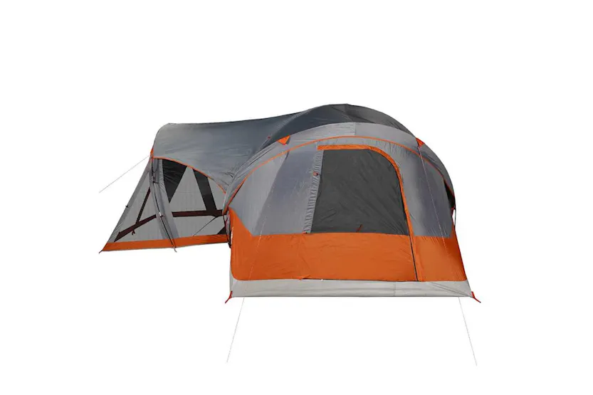 Vidaxl Family Tent Tipi 8-person Grey And Orange Waterproof Vidaxl Family Tent Tipi 8-person Grey And Orange Waterproof
