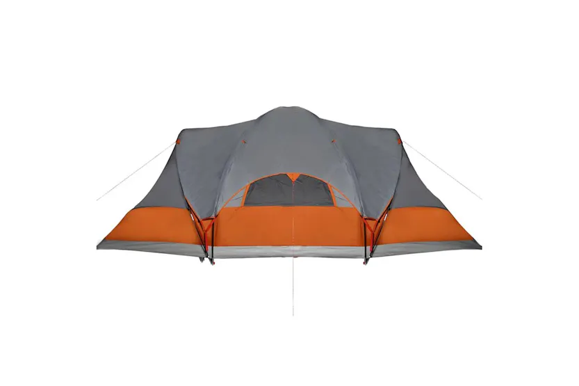 Vidaxl Family Tent Tipi 8-person Grey And Orange Waterproof Vidaxl Family Tent Tipi 8-person Grey And Orange Waterproof
