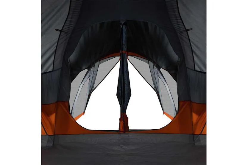 Vidaxl Family Tent Tipi 8-person Grey And Orange Waterproof Vidaxl Family Tent Tipi 8-person Grey And Orange Waterproof