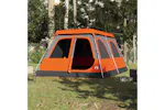 Vidaxl Family Tent Dome 10-person Grey And Orange Quick Release Vidaxl Family Tent Dome 10-person Grey And Orange Quick Release