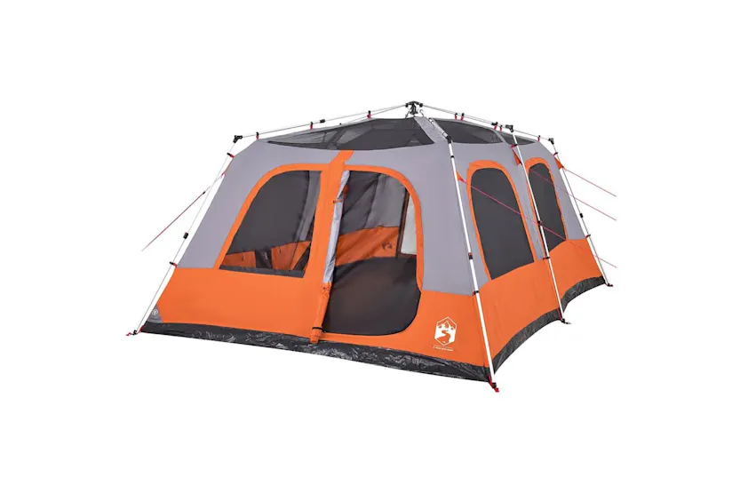 Vidaxl Family Tent Dome 10-person Grey And Orange Quick Release Vidaxl Family Tent Dome 10-person Grey And Orange Quick Release