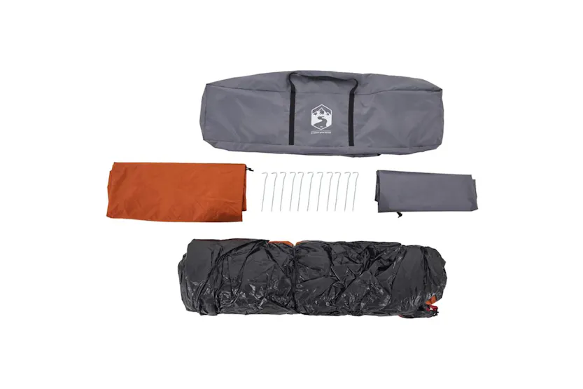 Vidaxl Family Tent Dome 10-person Grey And Orange Quick Release Vidaxl Family Tent Dome 10-person Grey And Orange Quick Release