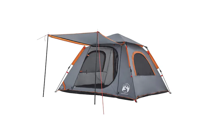 Vidaxl Camping Tent Dome 4-person Grey And Orange Quick Release Vidaxl Camping Tent Dome 4-person Grey And Orange Quick Release