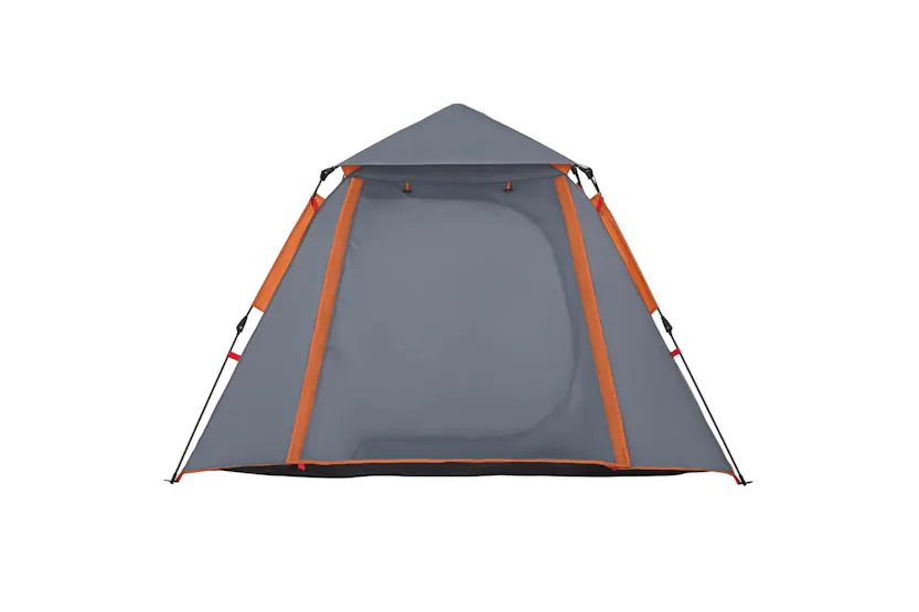 Vidaxl Camping Tent Dome 4-person Grey And Orange Quick Release Vidaxl Camping Tent Dome 4-person Grey And Orange Quick Release