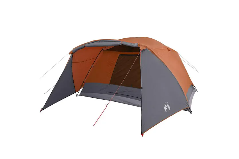 Vidaxl Camping Tent With Porch 4-person Orange Waterproof Vidaxl Camping Tent With Porch 4-person Orange Waterproof