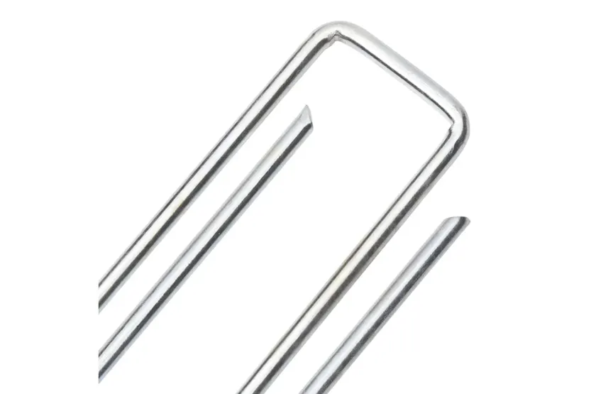 Vidaxl Ground Pegs U Shape 25 Pcs 20x4 Cm Galvanised Steel Vidaxl Ground Pegs U Shape 25 Pcs 20x4 Cm Galvanised Steel