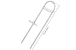 Vidaxl Ground Pegs U Shape 25 Pcs 15x3.5 Cm Galvanised Steel Vidaxl Ground Pegs U Shape 25 Pcs 15x3.5 Cm Galvanised Steel