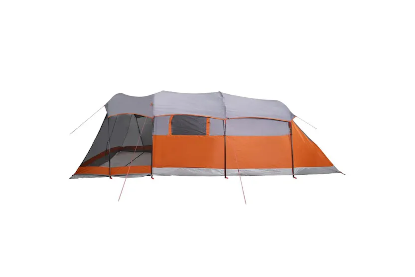 Vidaxl Family Tent Tunnel 8-person Grey And Orange Waterproof Vidaxl Family Tent Tunnel 8-person Grey And Orange Waterproof
